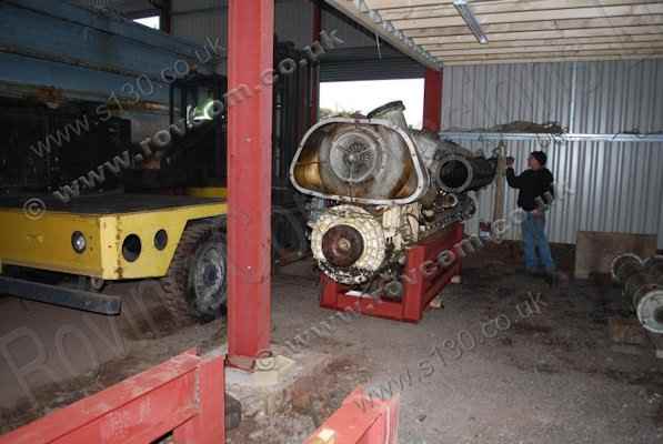 S130 Donor Boat - Bringing the MB518 schnellboot engines into the shed