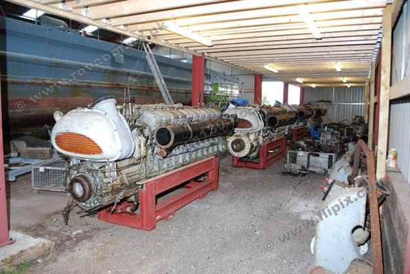 S130 Donor Boat - Stowing the MB518 schnellboot engines