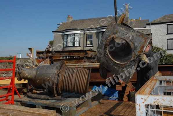 S130 Donor Boat - Loading exhaust parts