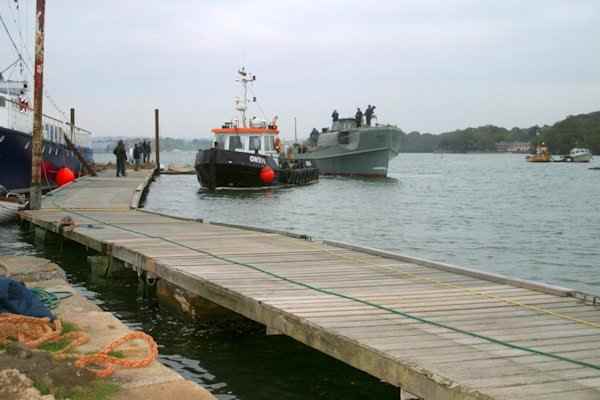 S130 being towed into Southdown