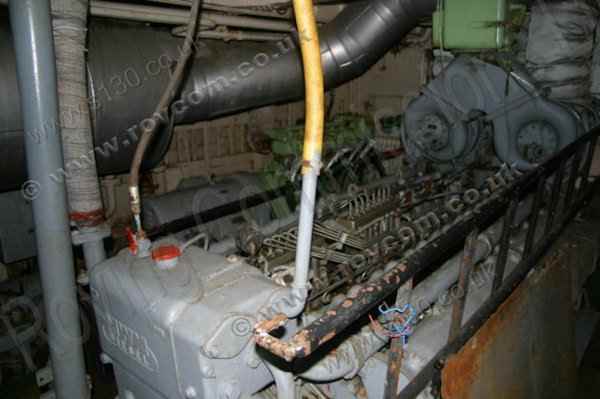 S130 No.1 engine room - MWM V16 main engine