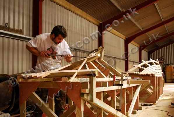 S130 - Constructing the torpedo scallop formers on the moulds