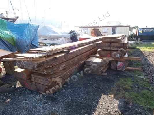 S130 - Iroko logs arrive on site